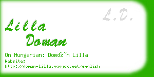 lilla doman business card